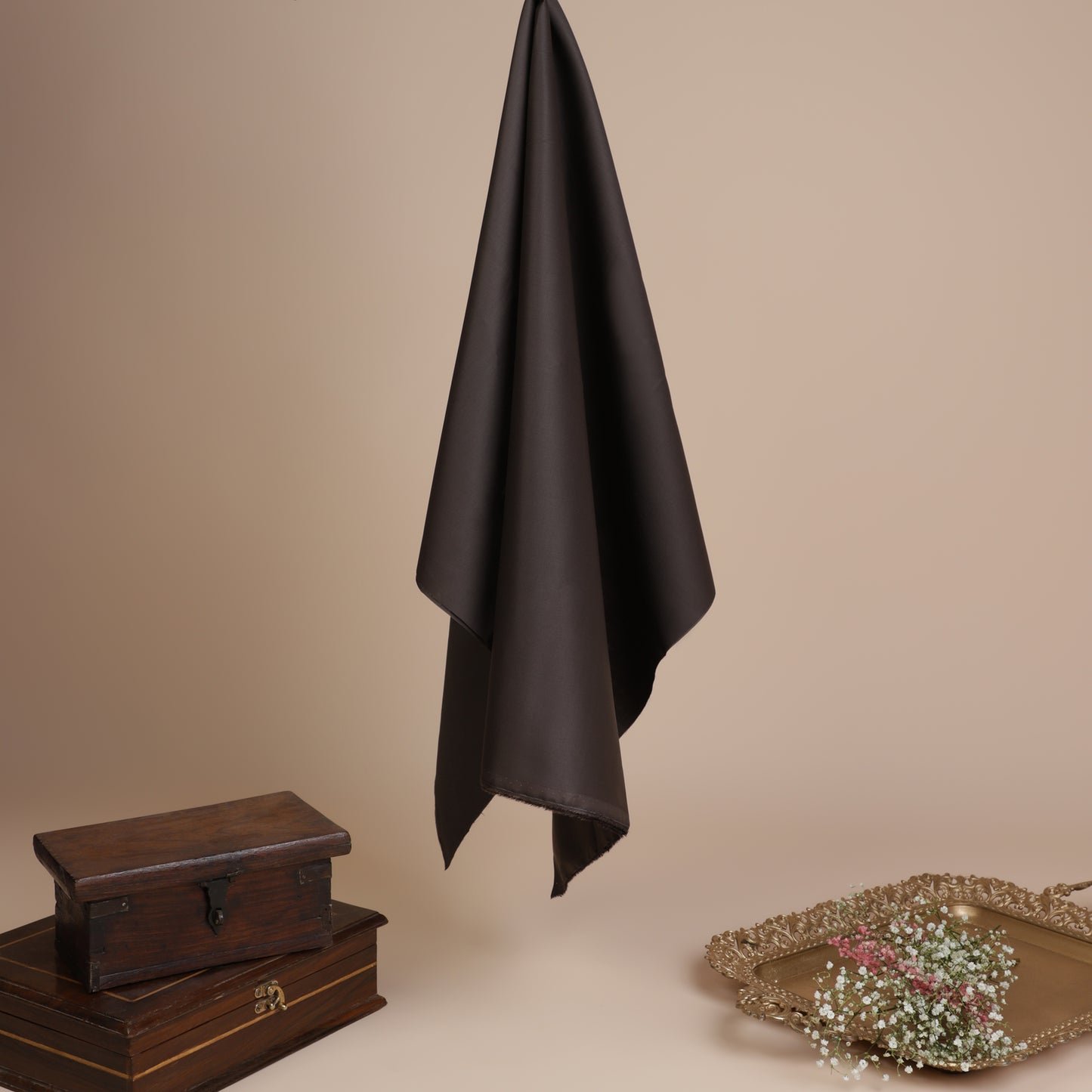 Al Aswad Ultra Finish Cotton Chocolate Brown - Premium 100% Cotton Fabric