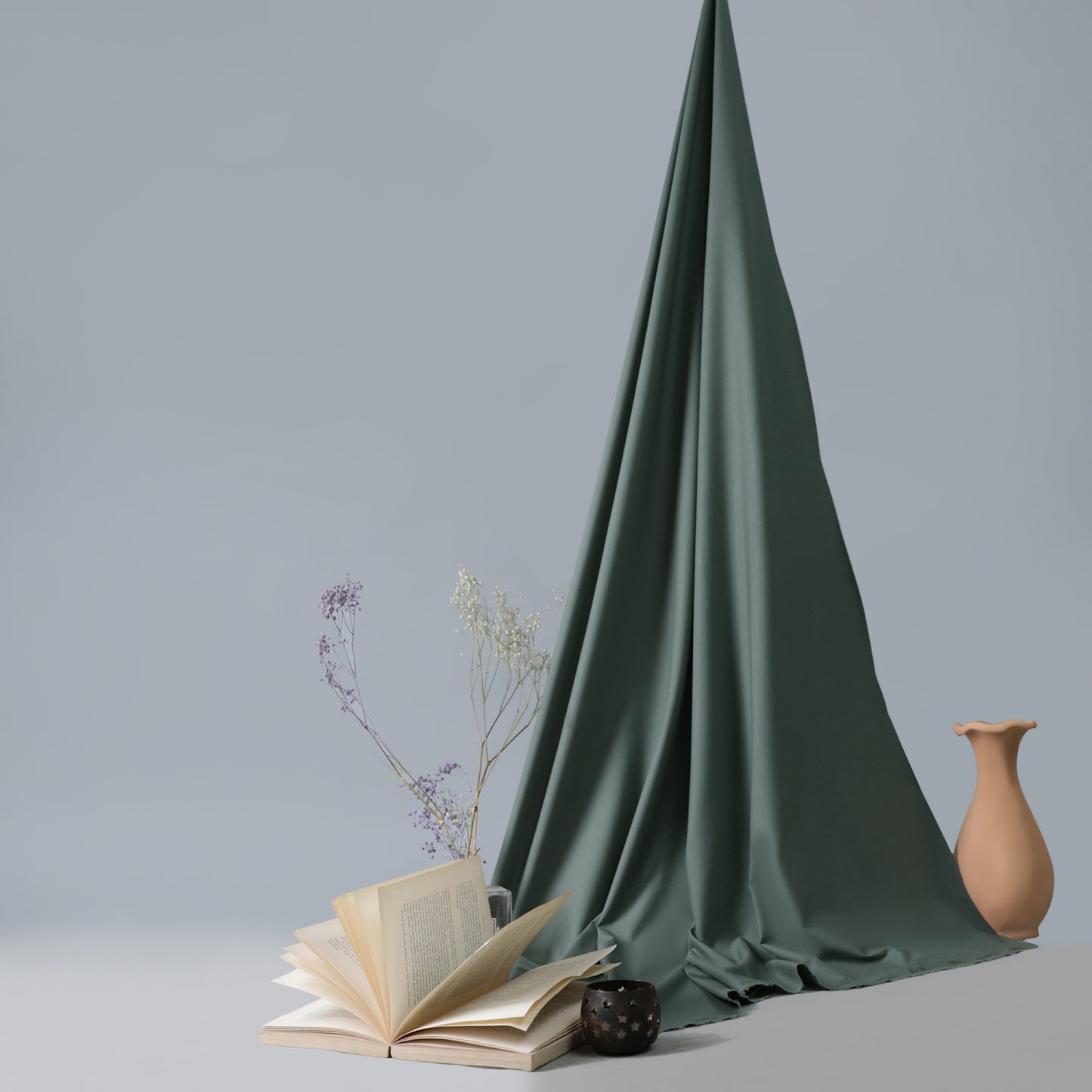 Swiss & Exclusive Old Pine Green - Men Blended Unstitched Fabric