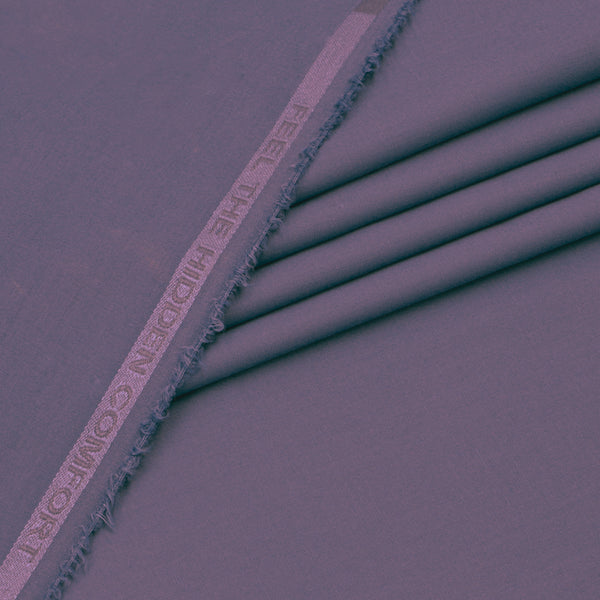 Al Maknoon Plum - Men Blended Unstitched Fabric
