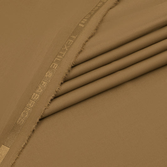 Al Maknoon  Gold Brown- Men Blended Unstitched Fabric