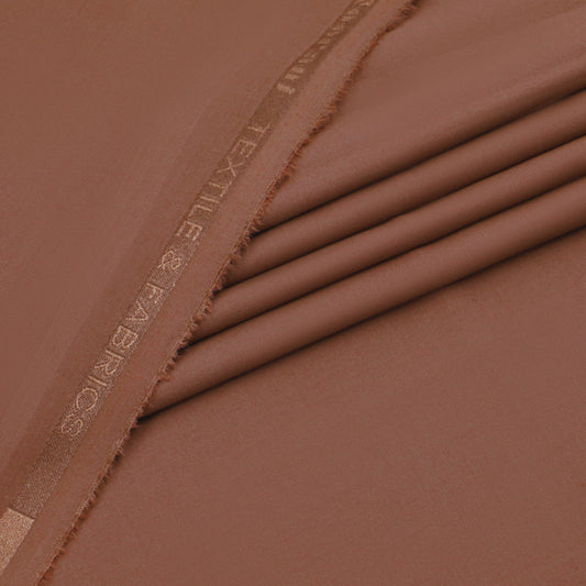 Al Maknoon Rust- Men Blended Unstitched Fabric