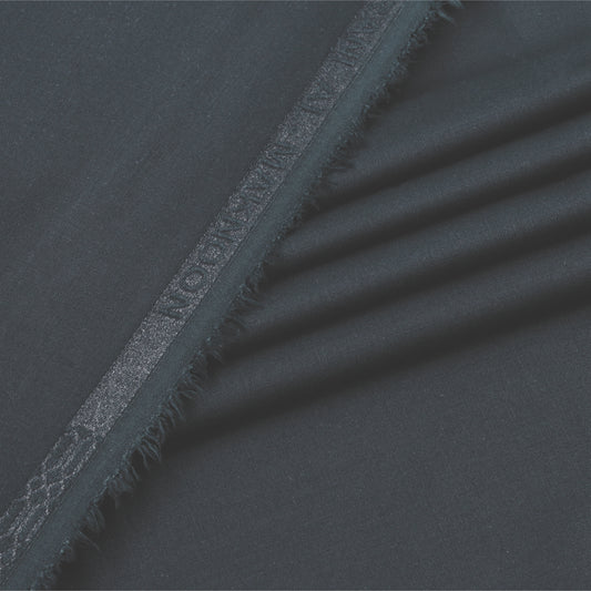 Al Maknoon Charcoal Gray - Men Blended Unstitched Fabric