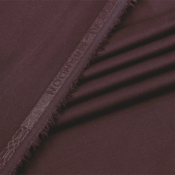 Al Maknoon Red Brown - Men Blended Unstitched Fabric