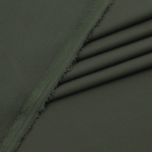 Al Maknoon Olive - Men Blended Unstitched Fabric