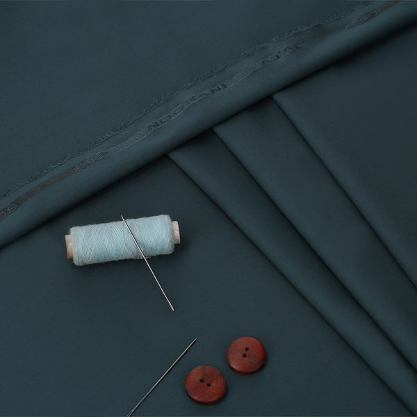 Noorani Atal Sage Gray - Blended Unstitched Fabric
