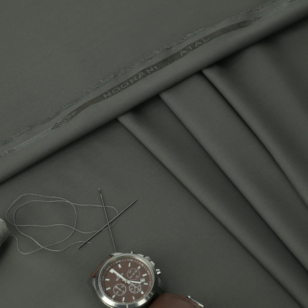 Noorani Atal Dark Brown - Blended Unstitched Fabric