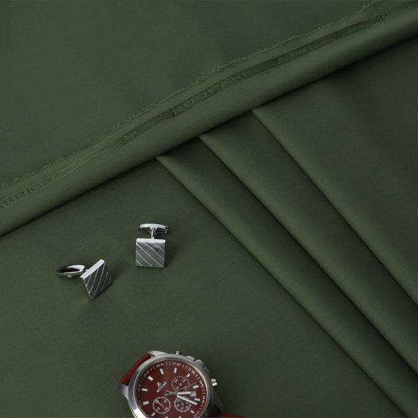 Noorani Atal Basil Green - Blended Unstitched Fabric