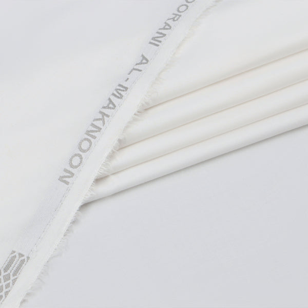 Al Maknoon Off White - Men Blended Unstitched Fabric
