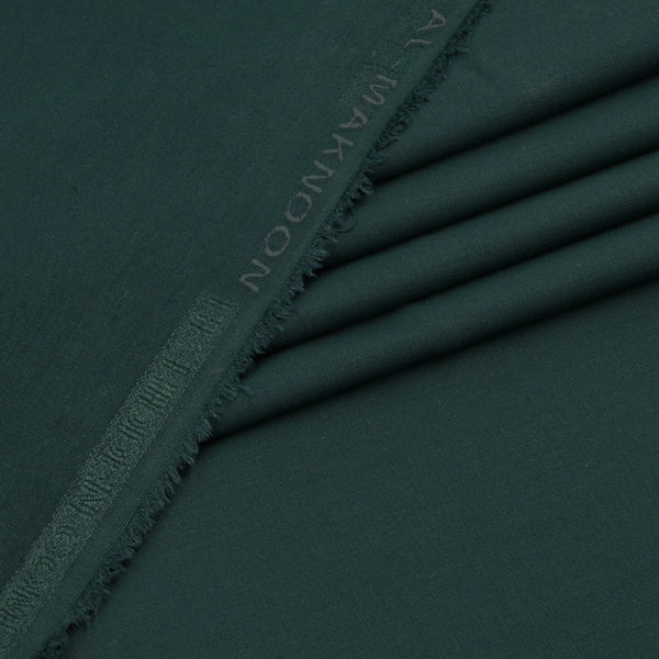 Al Maknoon Emperor Emerald Green - Men Blended Unstitched Fabric