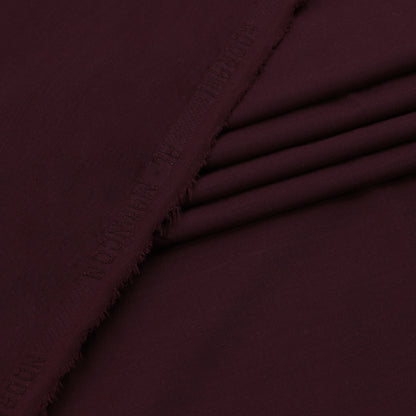 Al Maknoon Maroon Court - Men Blended Unstitched Fabric