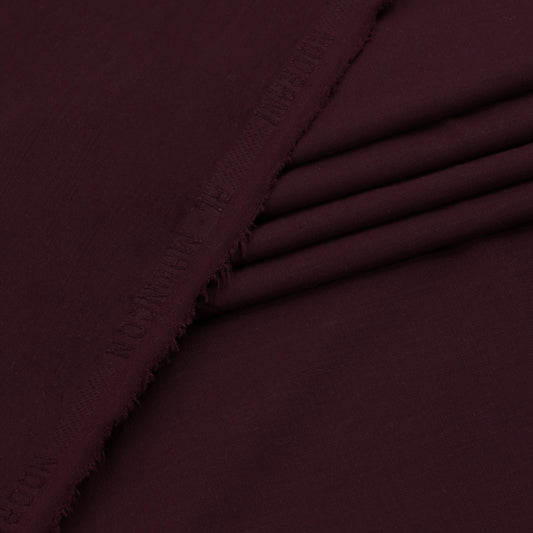 Al Maknoon Maroon Court - Men Blended Unstitched Fabric