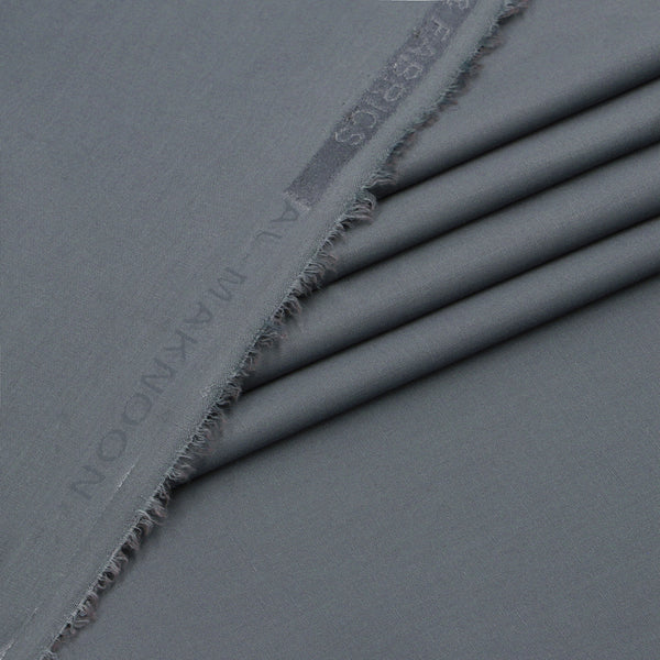 Al Maknoon Gray - Men Blended Unstitched Fabric