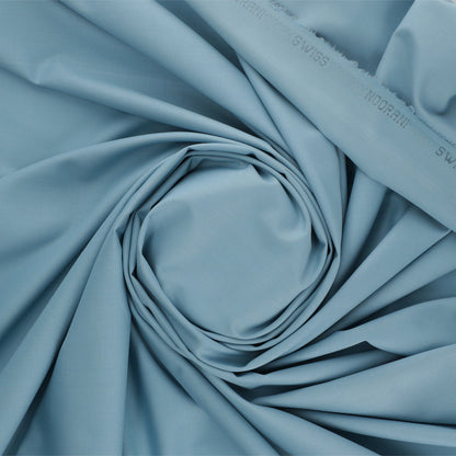 Swiss & Exclusive Cloudy blue - Men Blended Unstitched Fabric